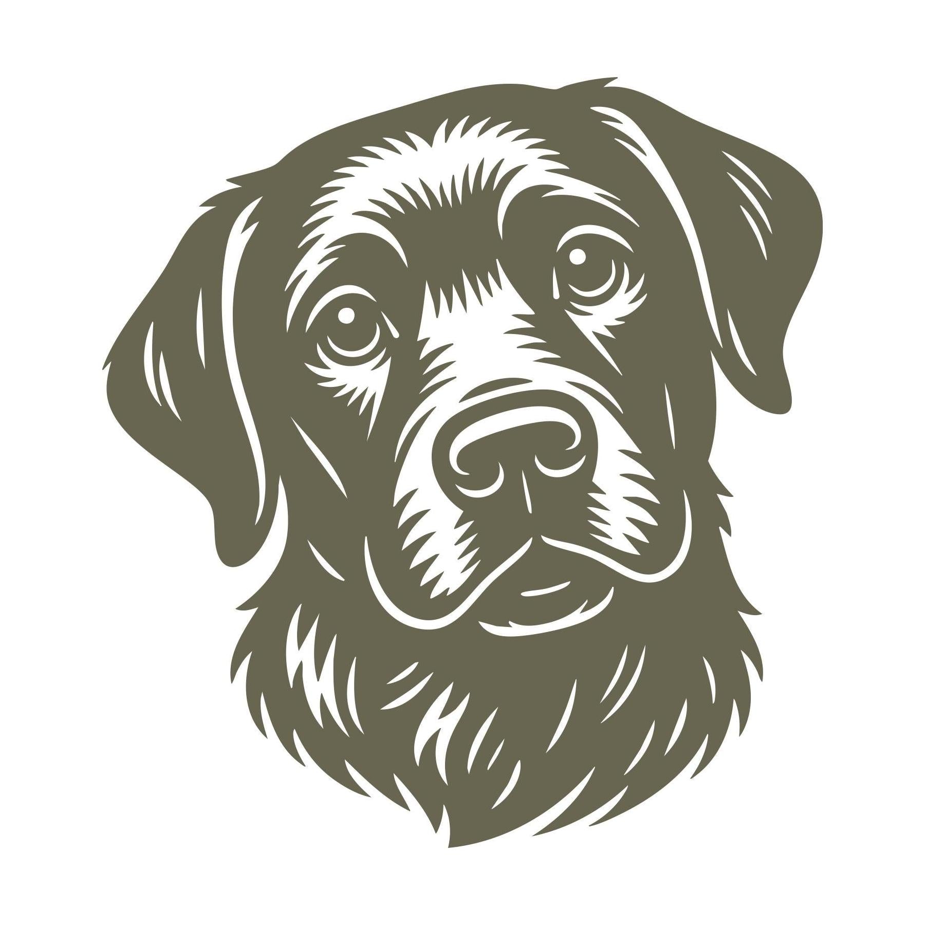Black Labrador Dog Head Delrin Leather Stamp