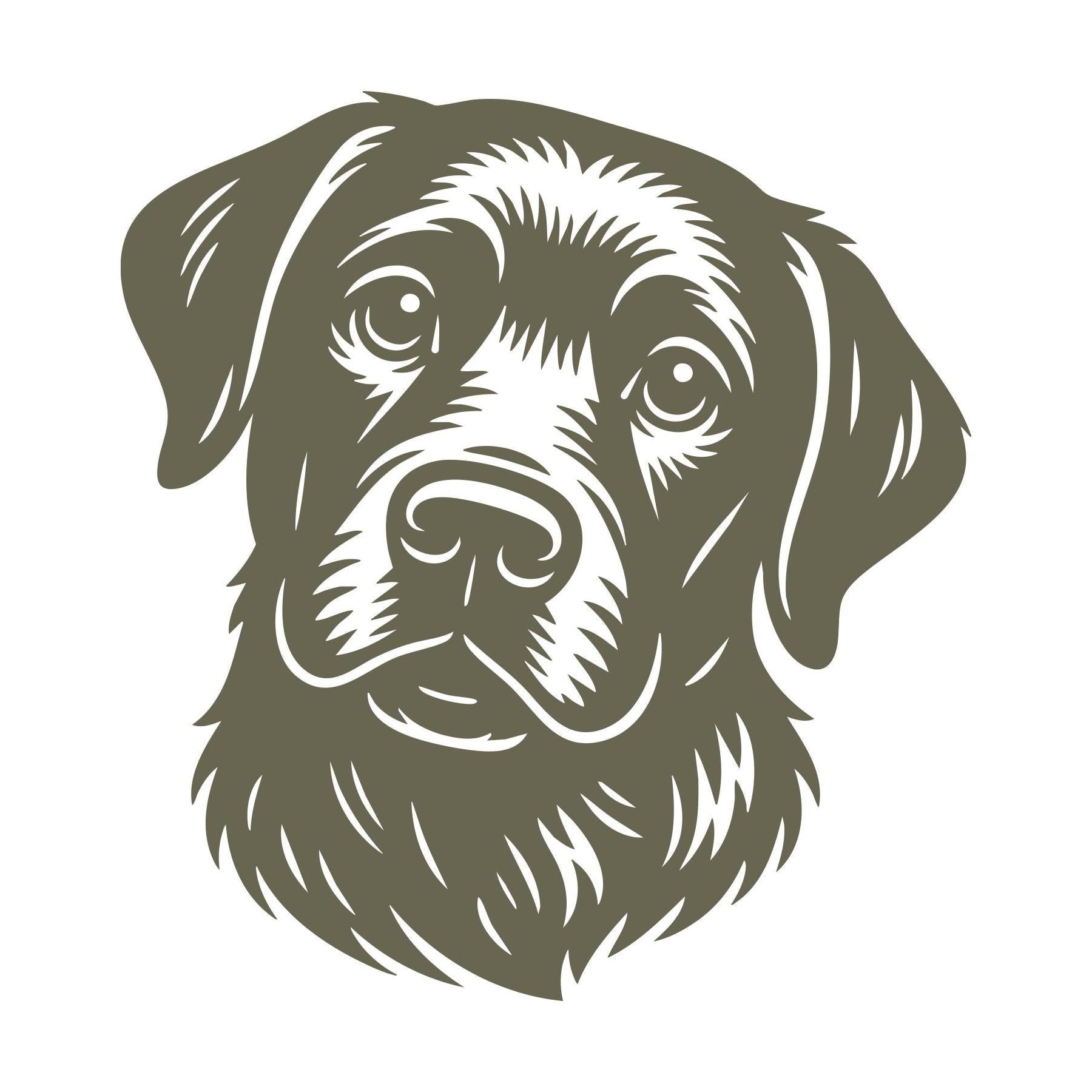Black Labrador Dog Head Delrin Leather Stamp