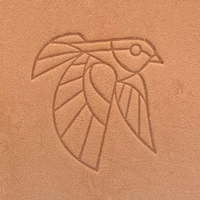 Bird Line Art Delrin Leather Stamp