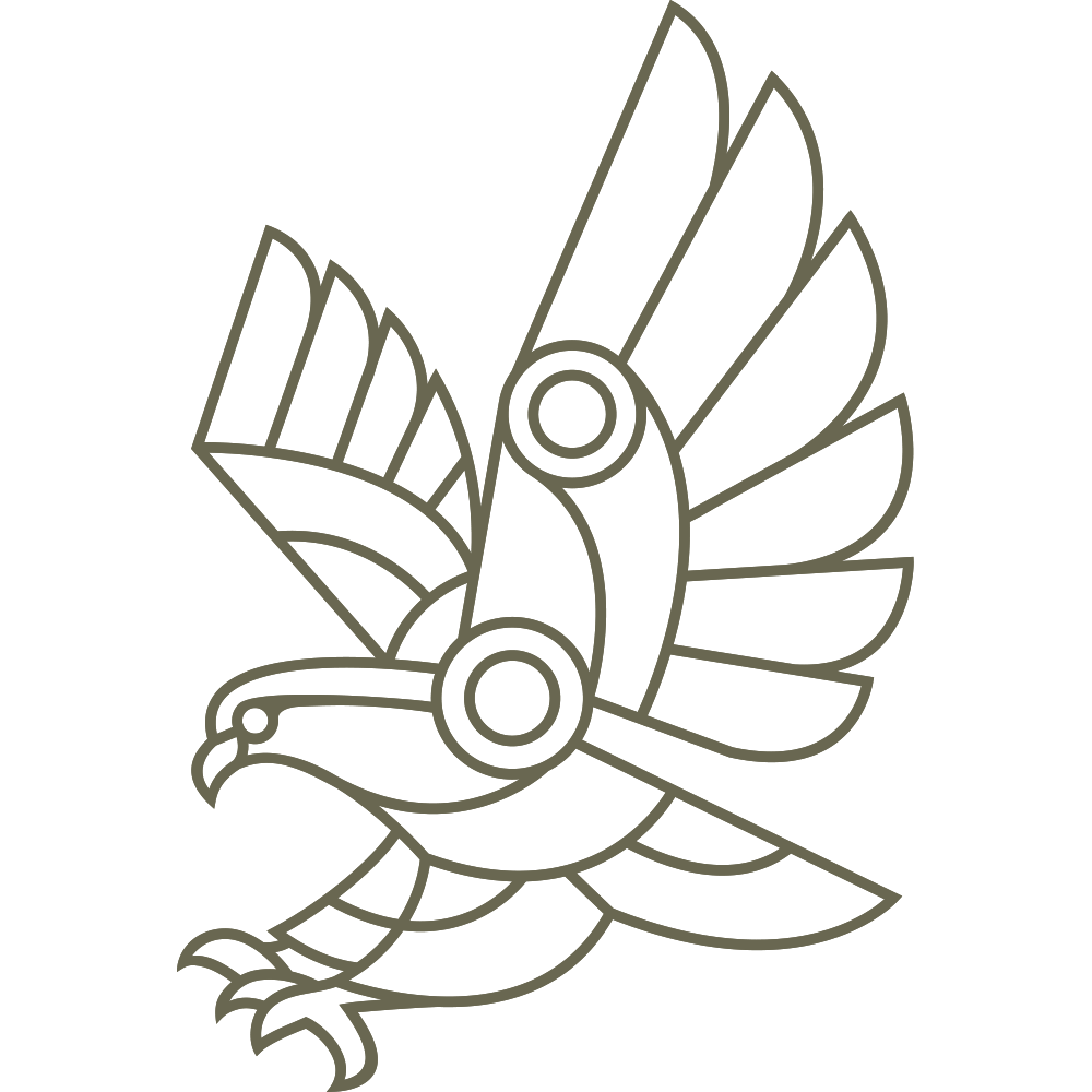 Delrin leather stamp design of a geometric bird in flight with clean, evenly weighted line details.