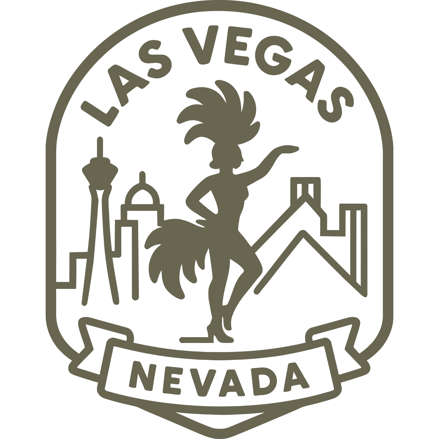 Las Vegas Nevada Badge Delrin Leather Stamp