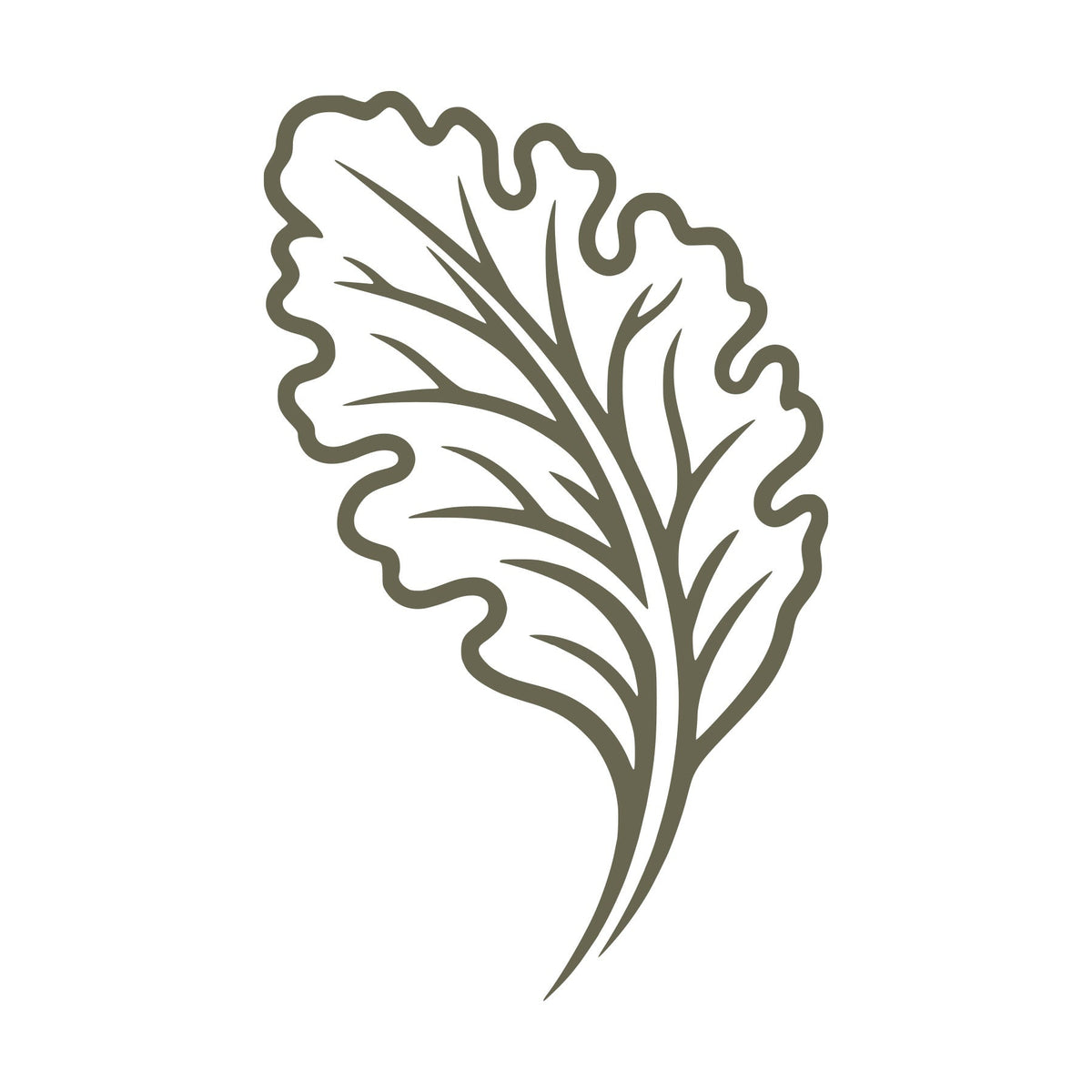 Ruffled Leaf Delrin Leather Stamp