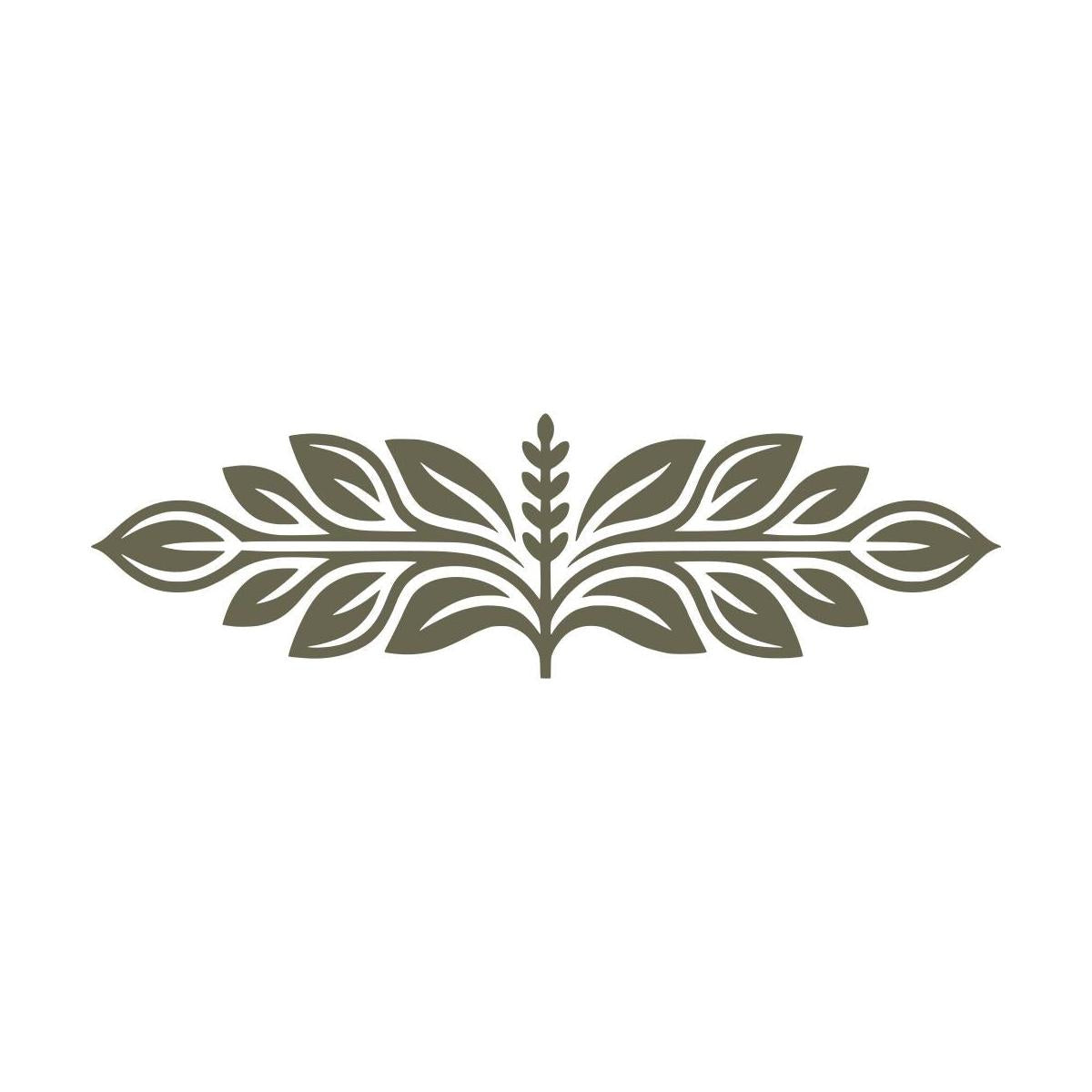Decorative Leaf Border Delrin Leather Stamp