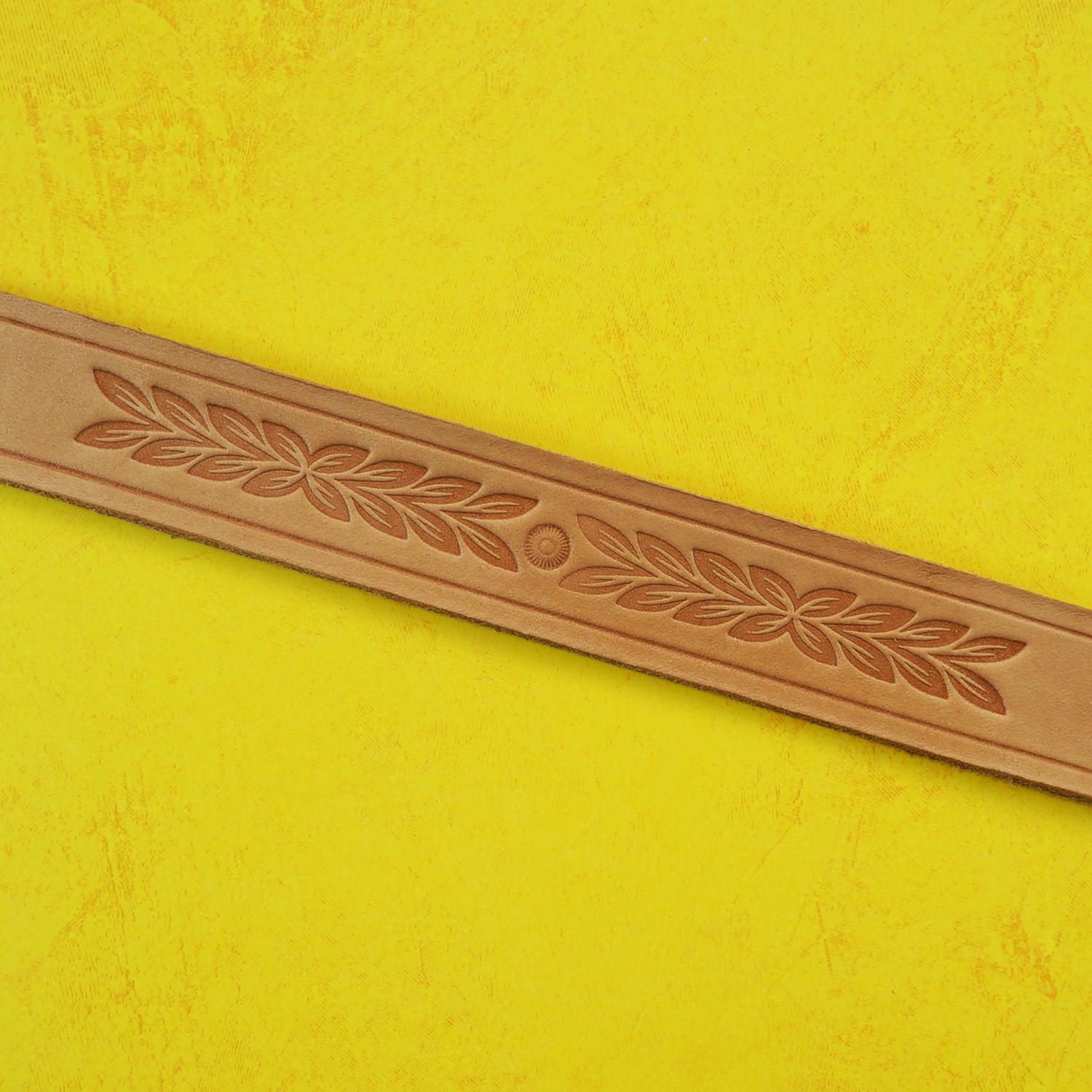 Decorative Leaf Line Delrin Leather Stamp