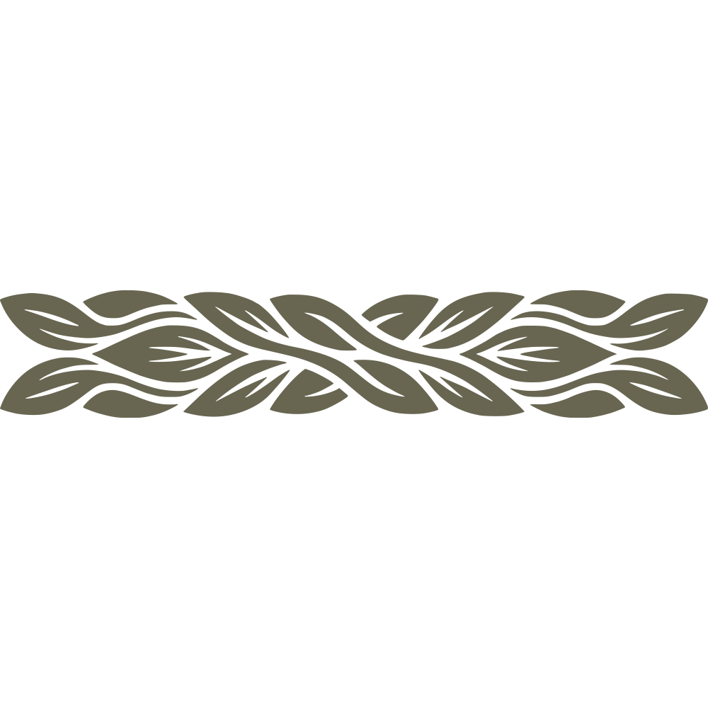 Decorative Leaf Line Delrin Leather Stamp