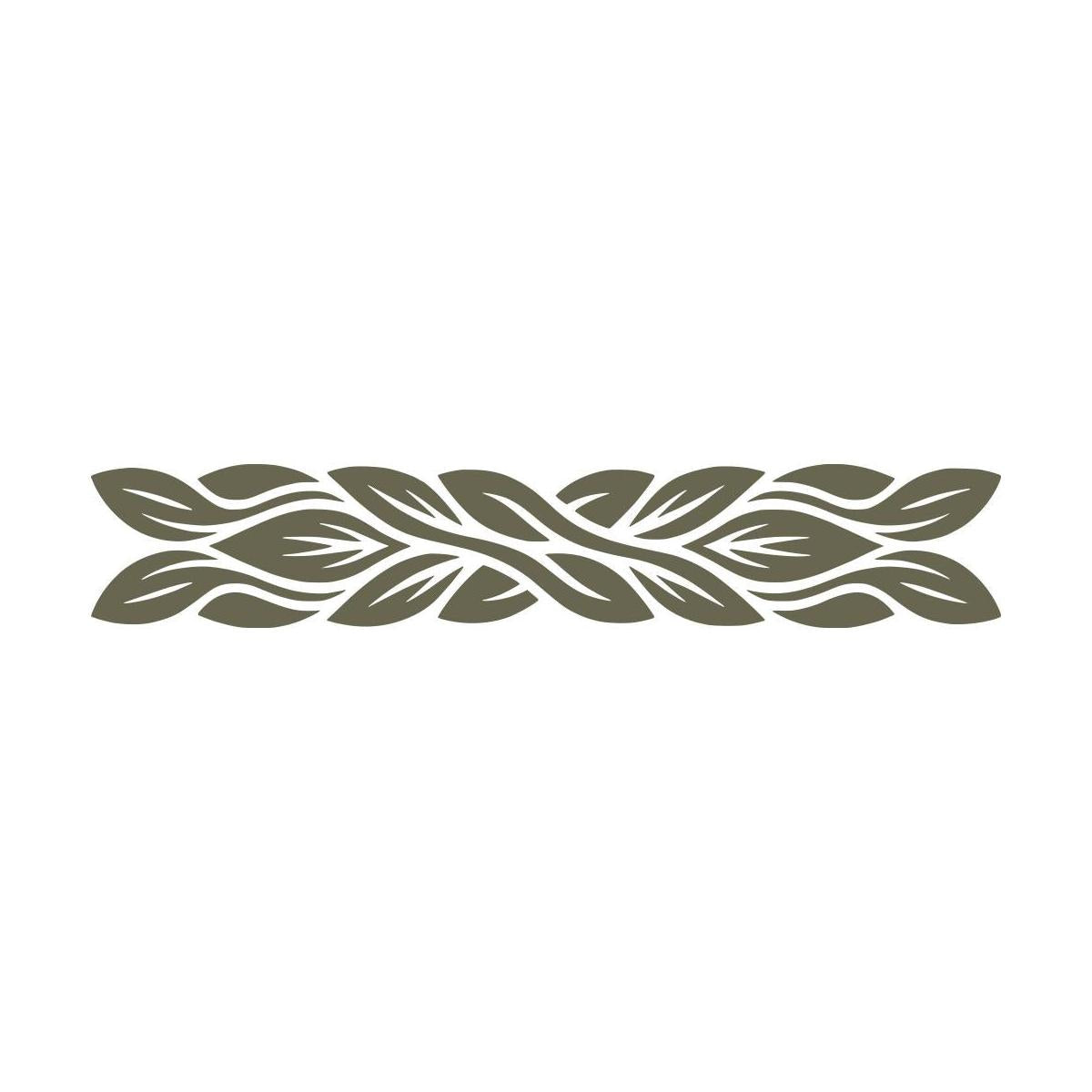Decorative Leaf Line Delrin Leather Stamp
