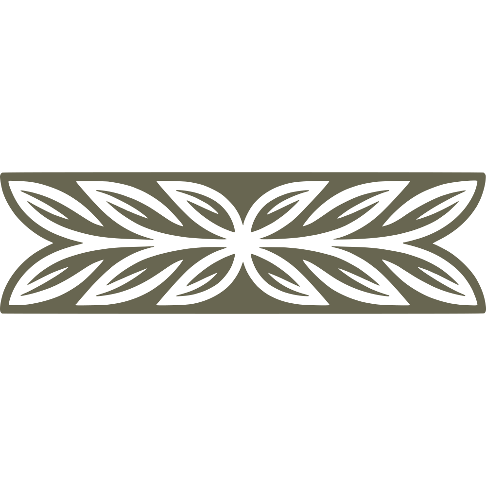 Decorative Leaf Line Delrin Leather Stamp