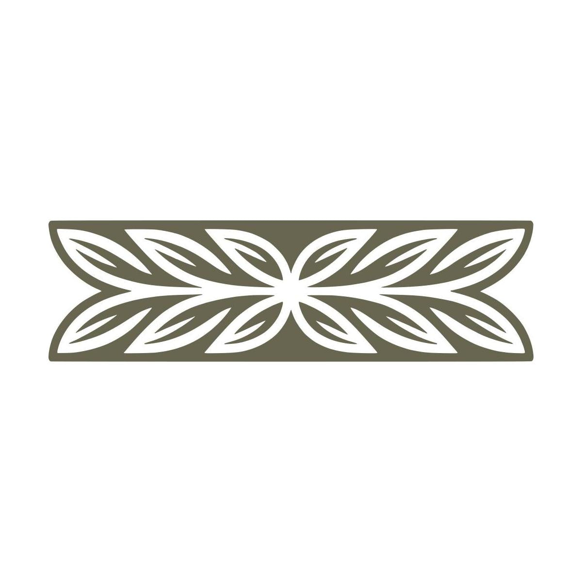 Decorative Leaf Line Delrin Leather Stamp