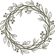 Leafy Wreath with Berries Delrin Leather Stamp