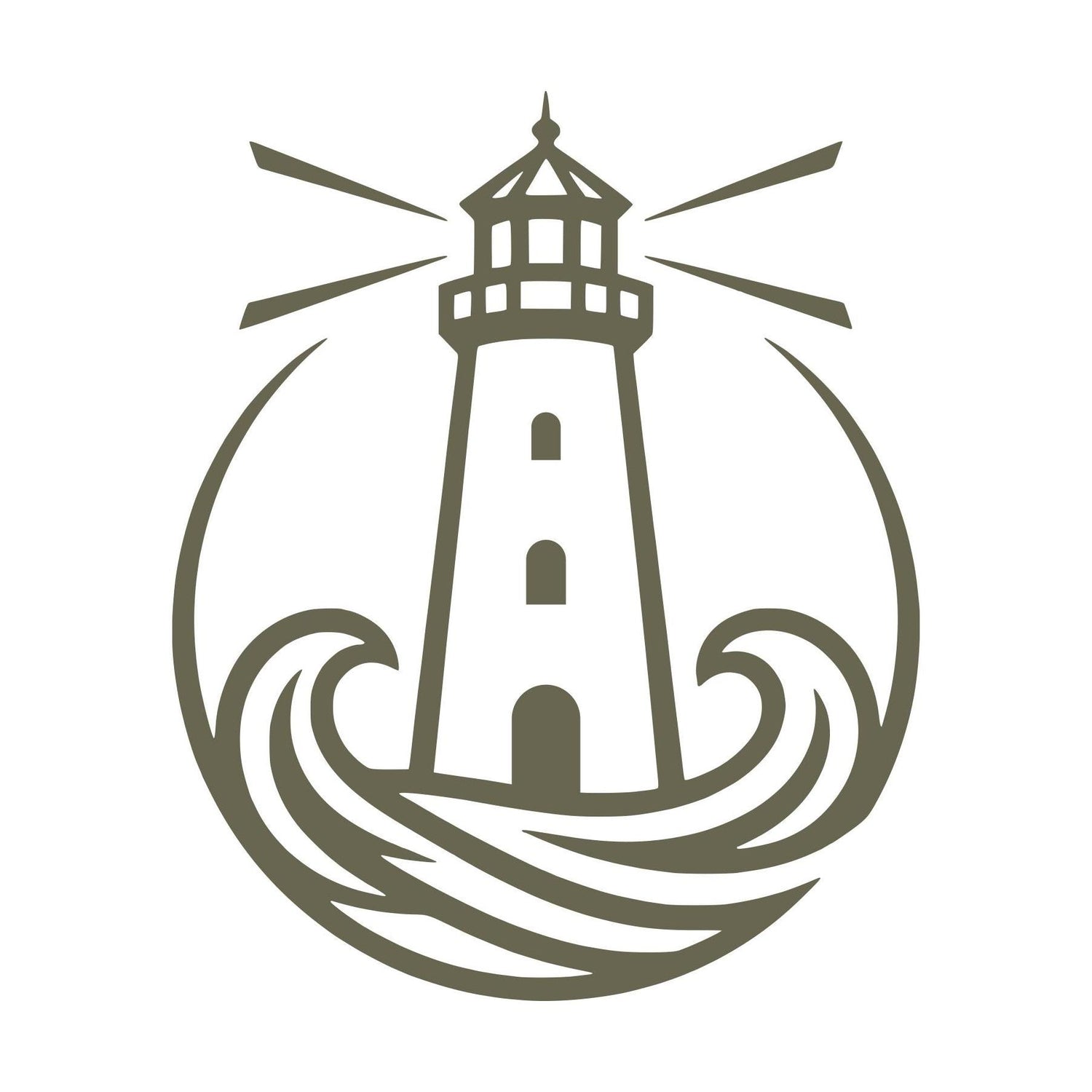 Lighthouse on Water Delrin Leather Stamp