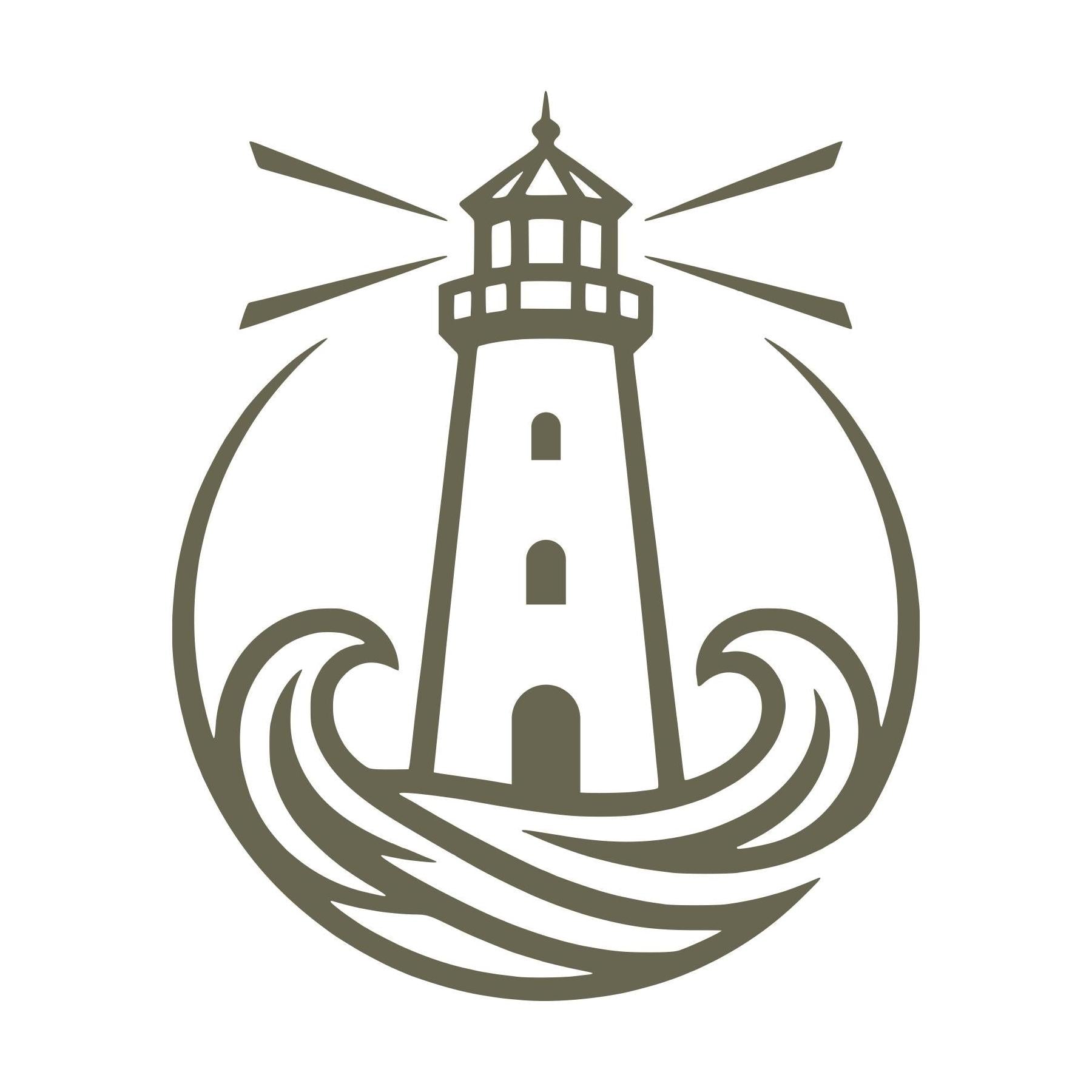 Lighthouse on Water Delrin Leather Stamp