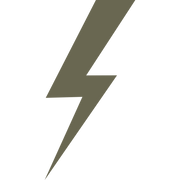 Bold lightning bolt design with sharp angles for striking leathercraft impressions.