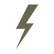 Bold lightning bolt design with sharp angles for striking leathercraft impressions.