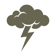 Cloud with Lightning Bolt Delrin Leather Stamp