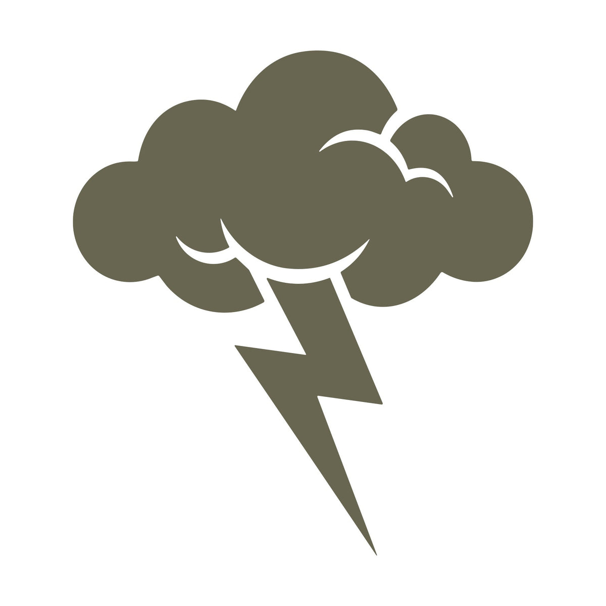 Cloud with Lightning Bolt Delrin Leather Stamp