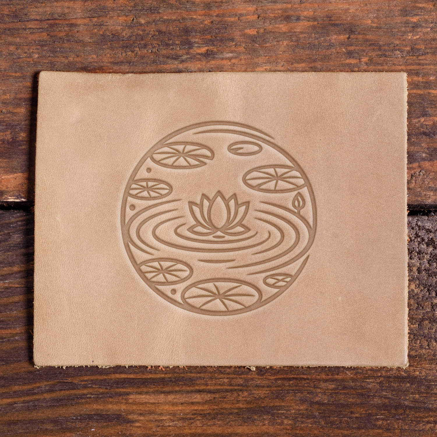 Floating Lily Pads Delrin Leather Stamp