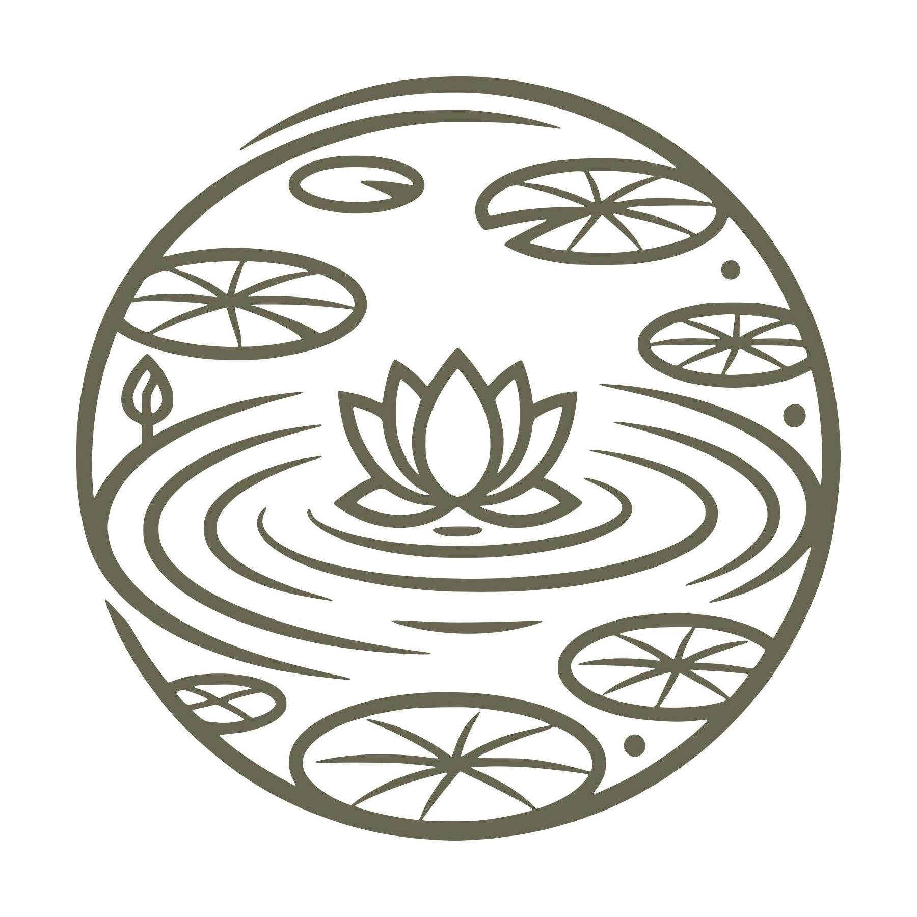 Floating Lily Pads Delrin Leather Stamp
