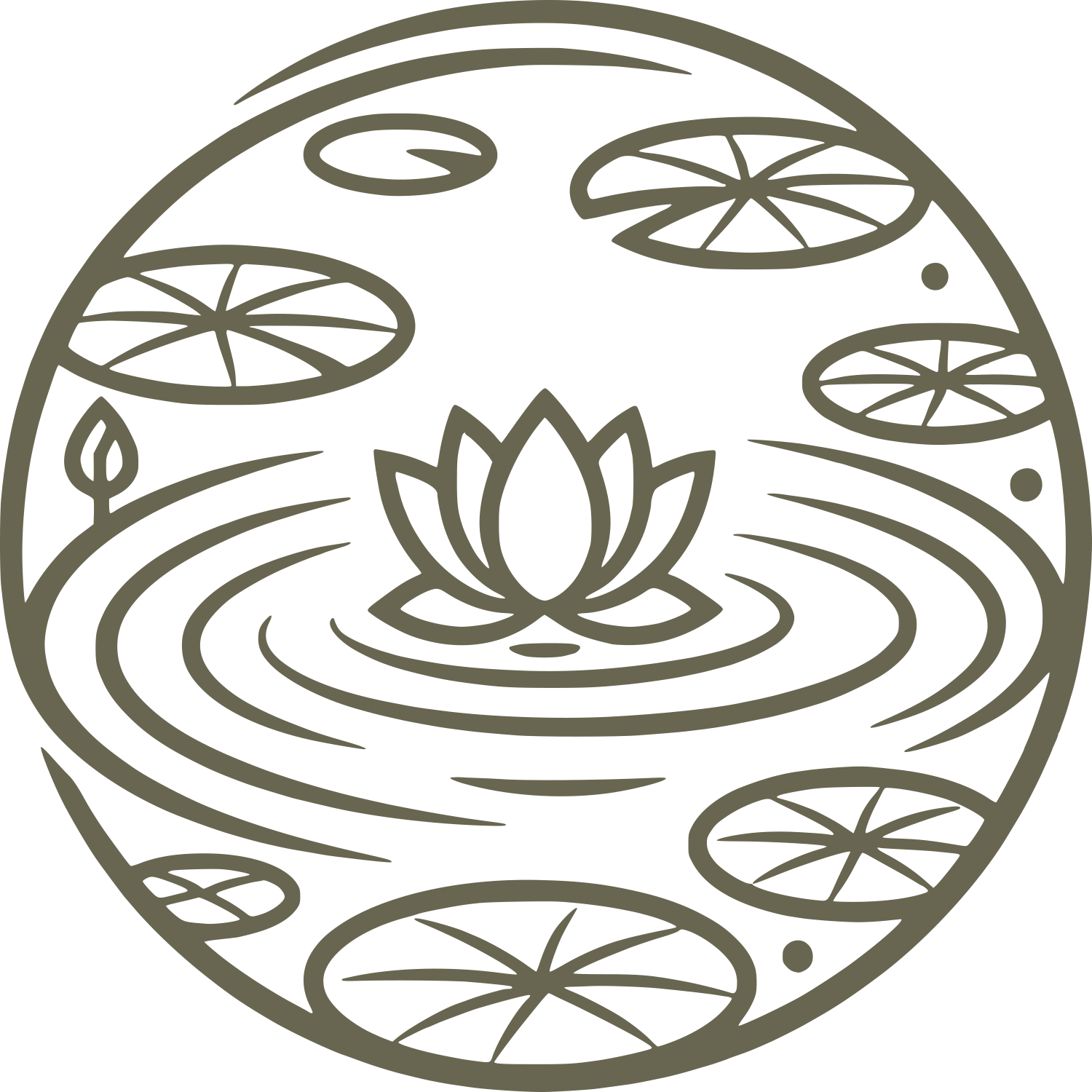 Floating Lily Pads Delrin Leather Stamp