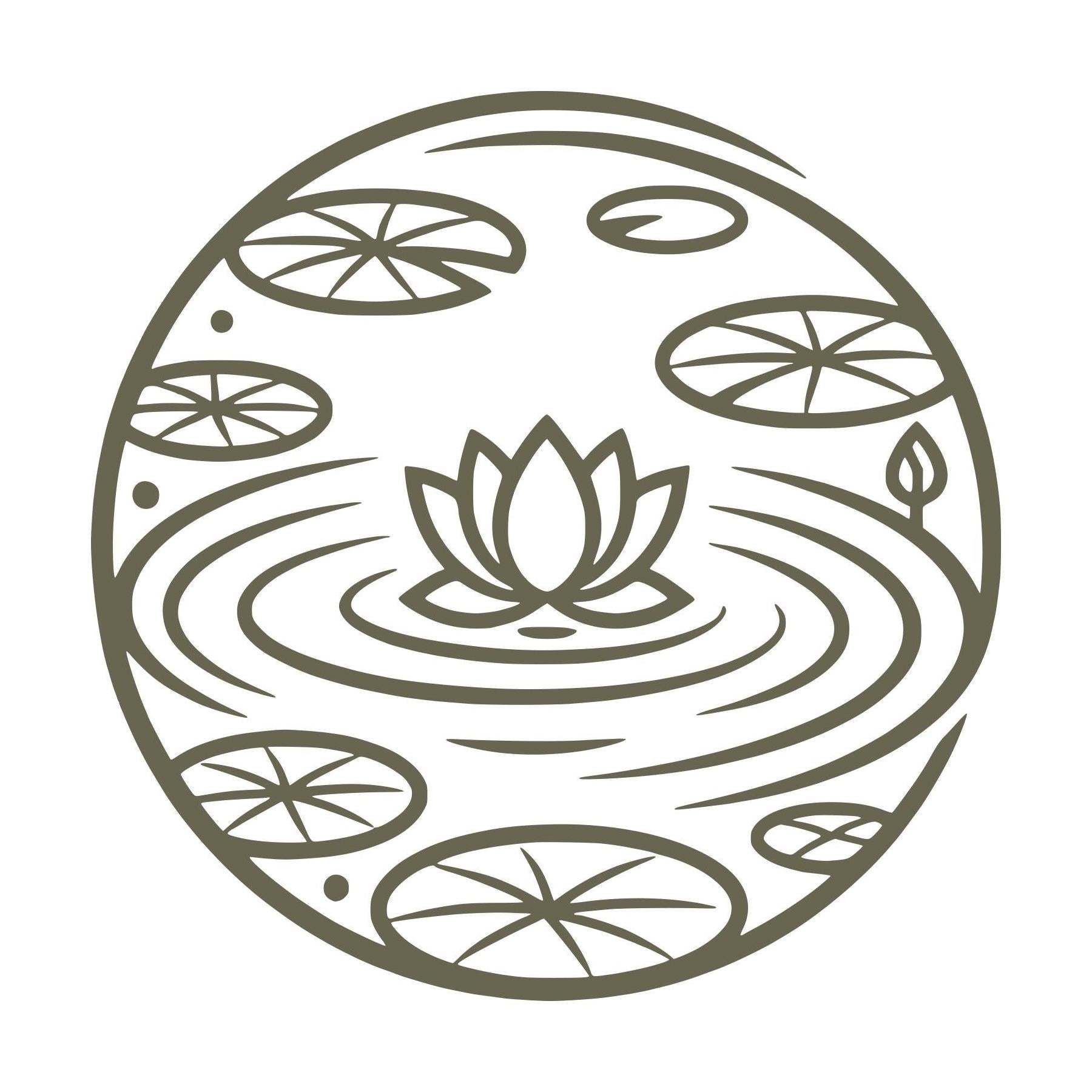 Floating Lily Pads Delrin Leather Stamp