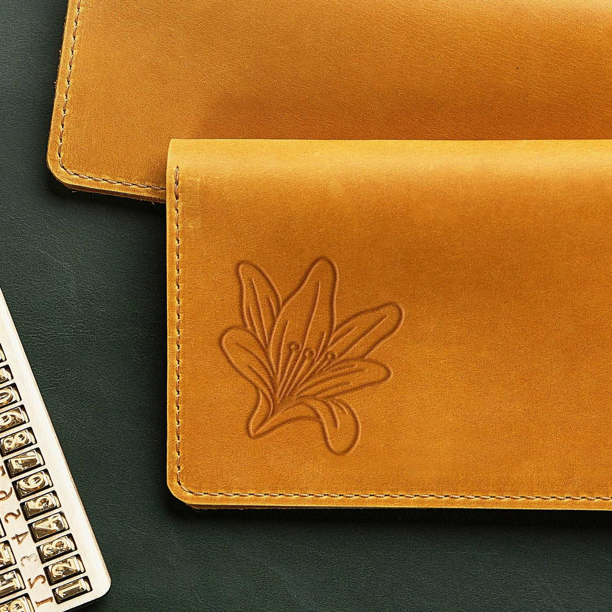Lily Delrin Leather Stamp