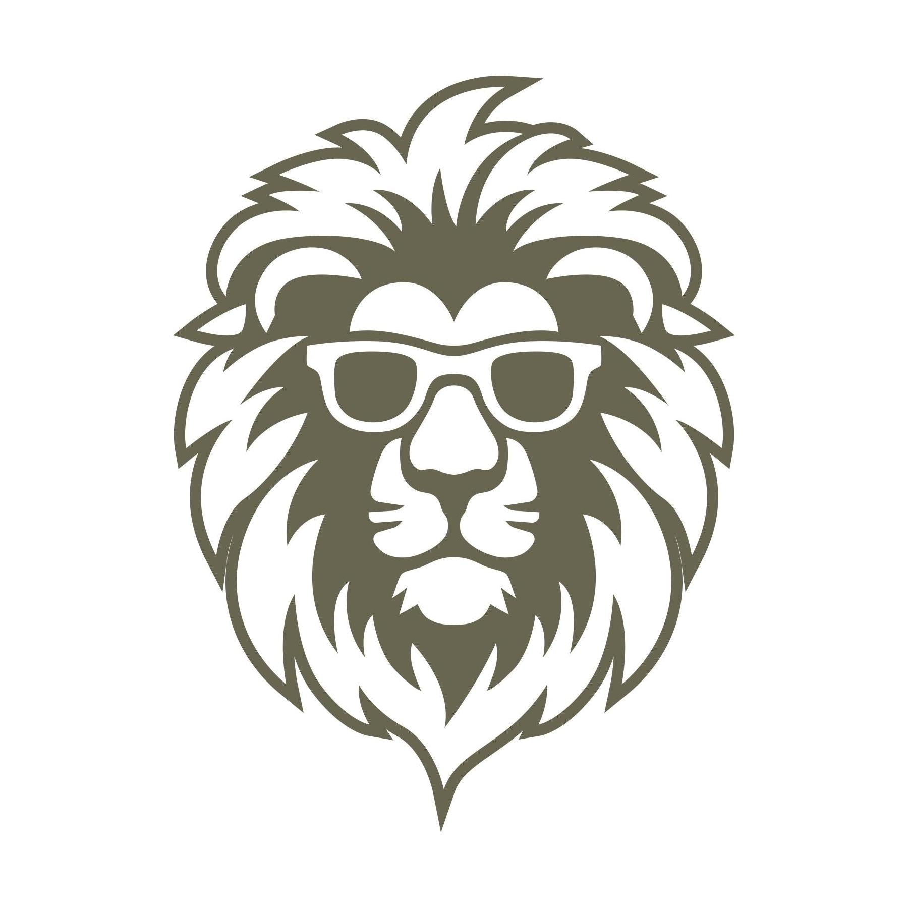 Lion with Sunglasses Delrin Leather Stamp