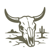 Longhorn Skull in Desert Delrin Leather Stamp
