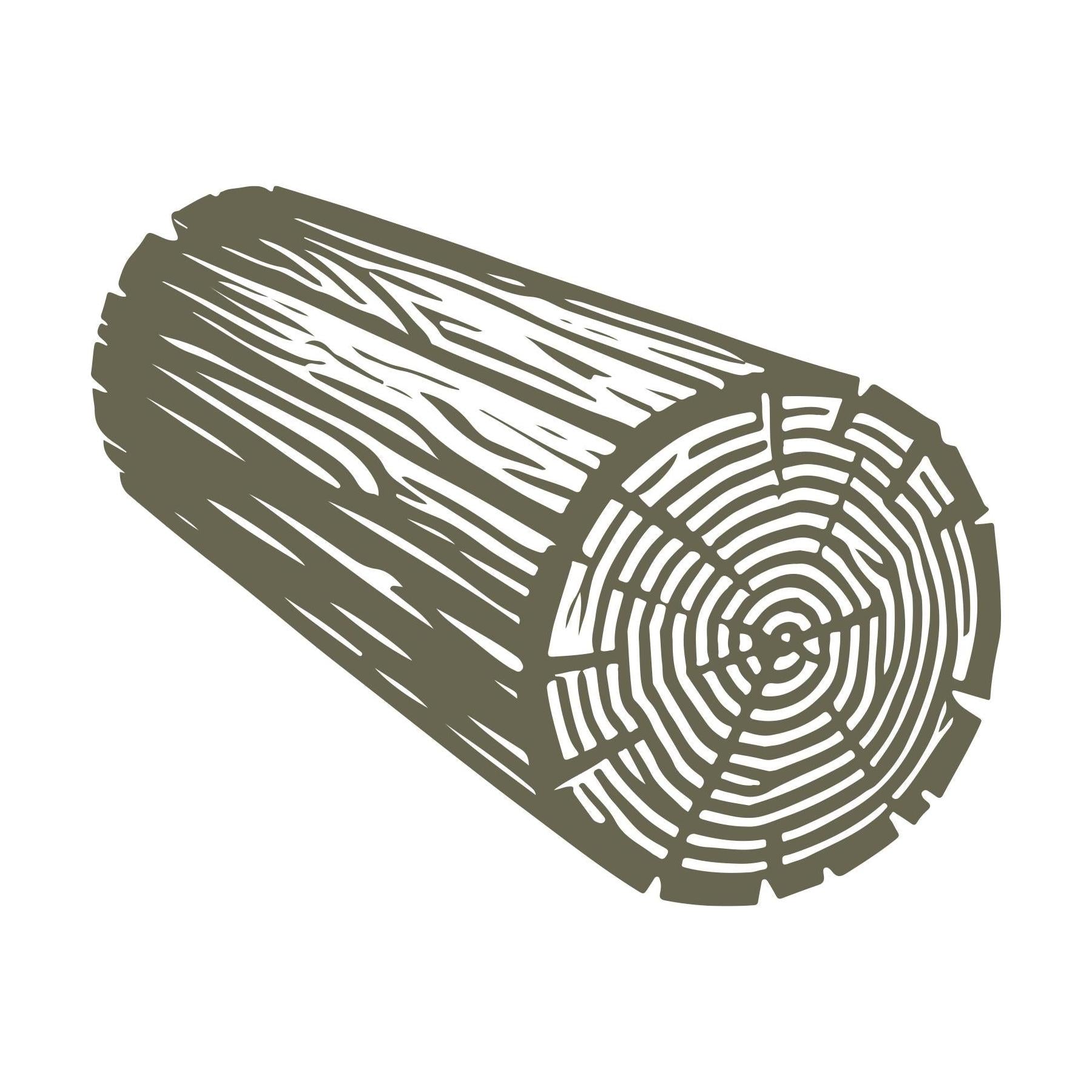 Log Delrin Leather Stamp