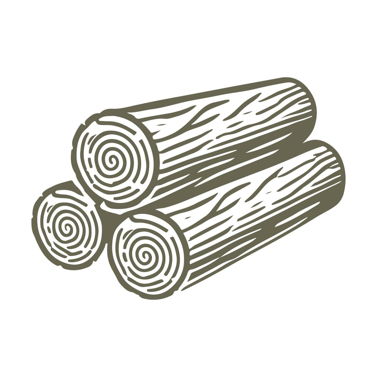 Pile of Logs Delrin Leather Stamp