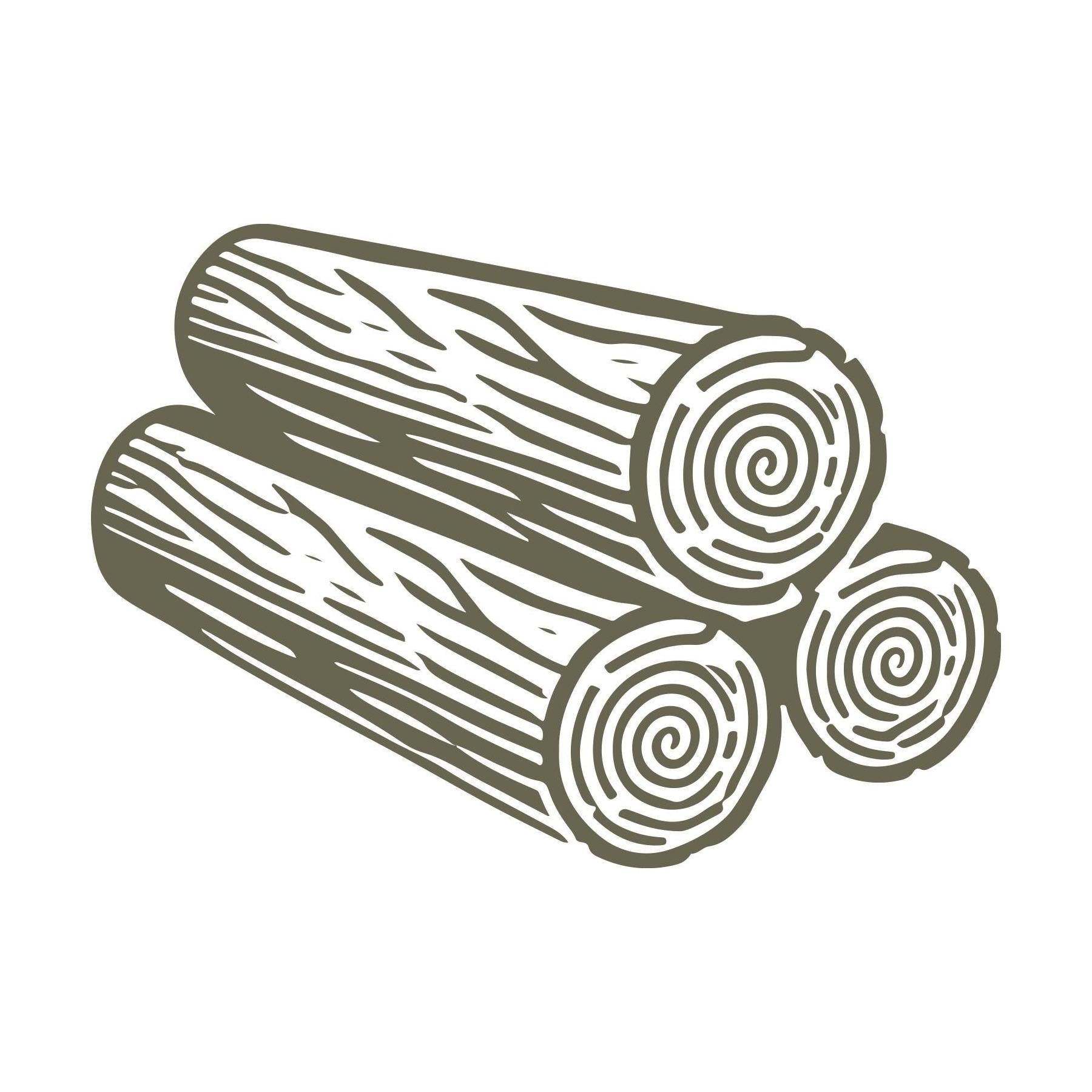 Pile of Logs Delrin Leather Stamp