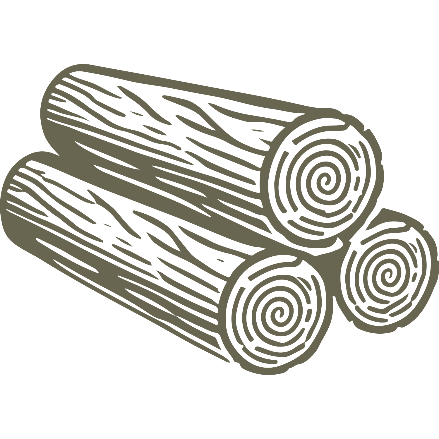 Pile of Logs Delrin Leather Stamp