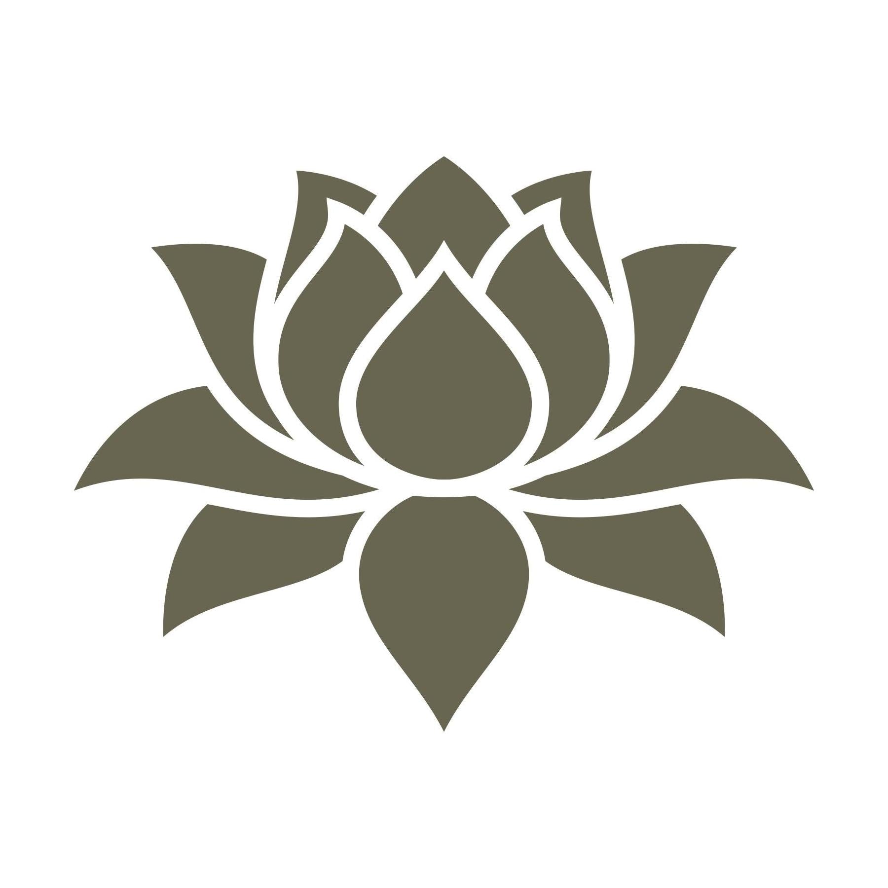 Stylized lotus flower outline, designed for use with a Delrin leather stamp—perfect for adding a peaceful, spiritual, or yoga-inspired touch to leather projects.