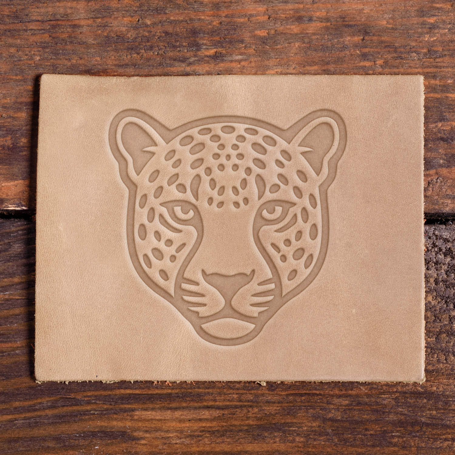 Leopard Head Delrin Leather Stamp