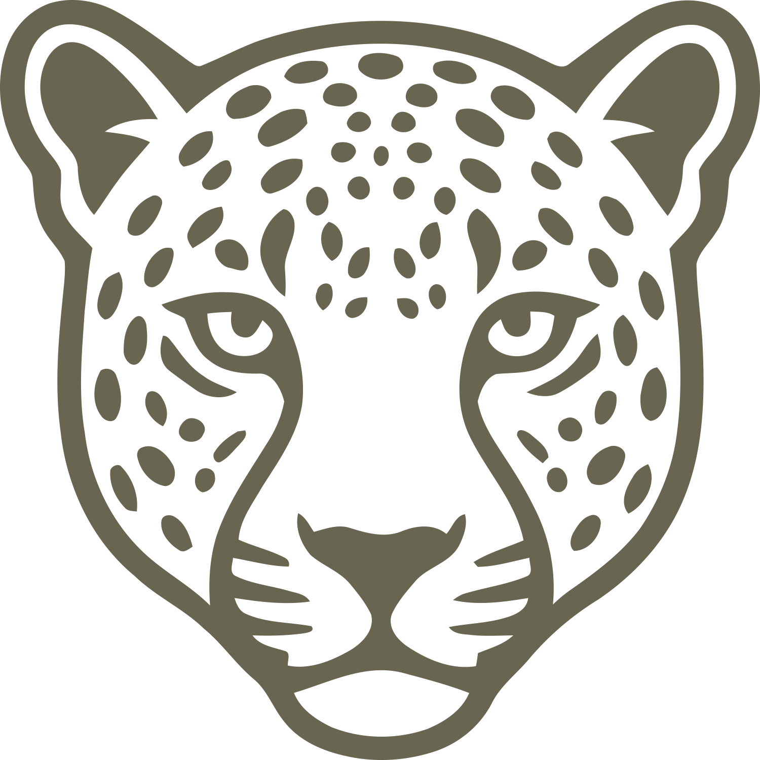 Leopard Head Delrin Leather Stamp