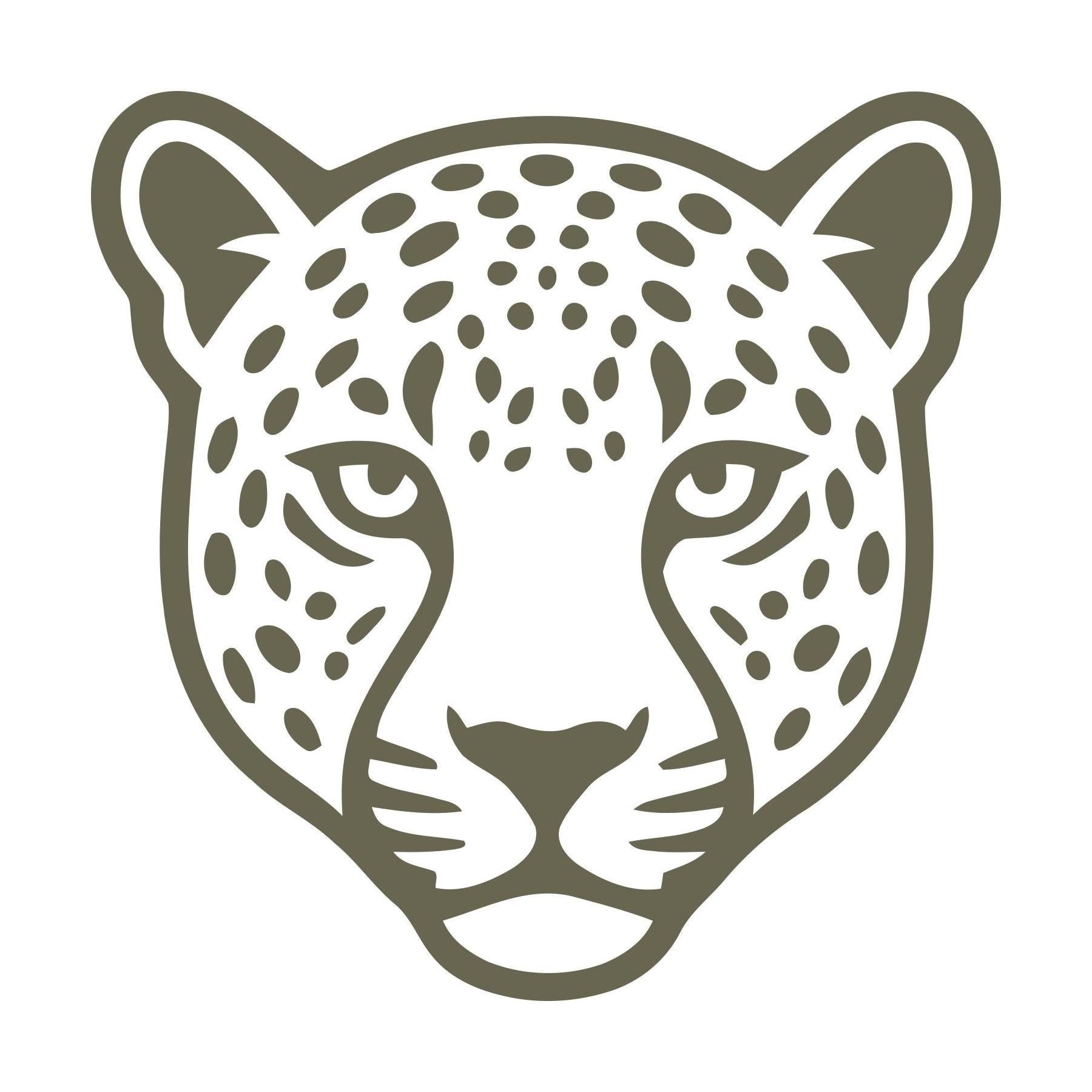 Leopard Head Delrin Leather Stamp