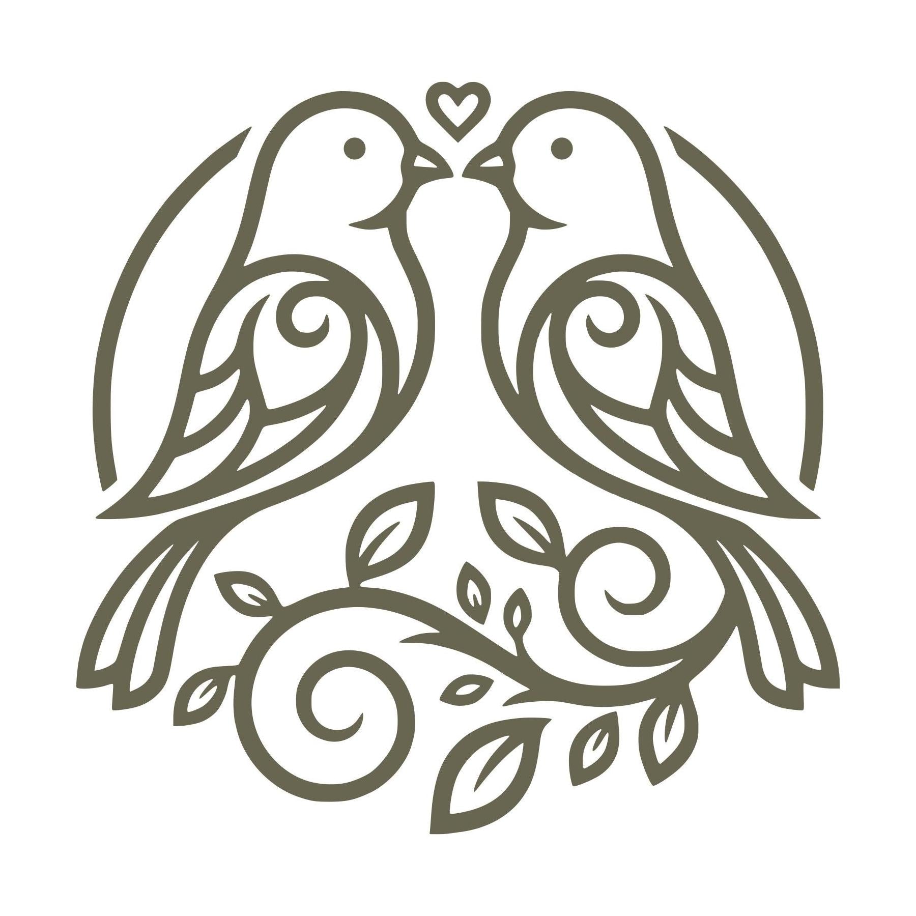 Love Birds Delrin Leather Stamp