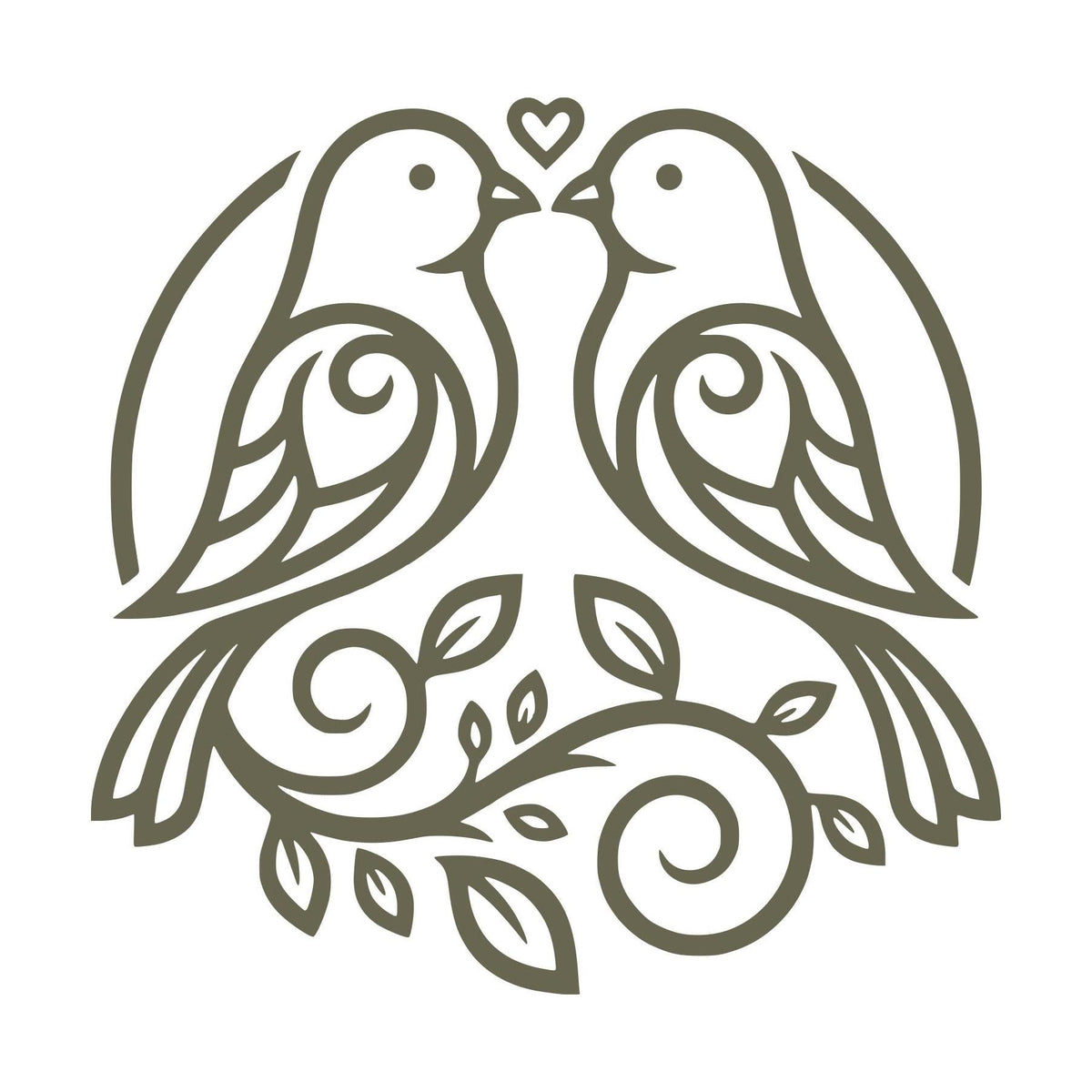 Love Birds Delrin Leather Stamp