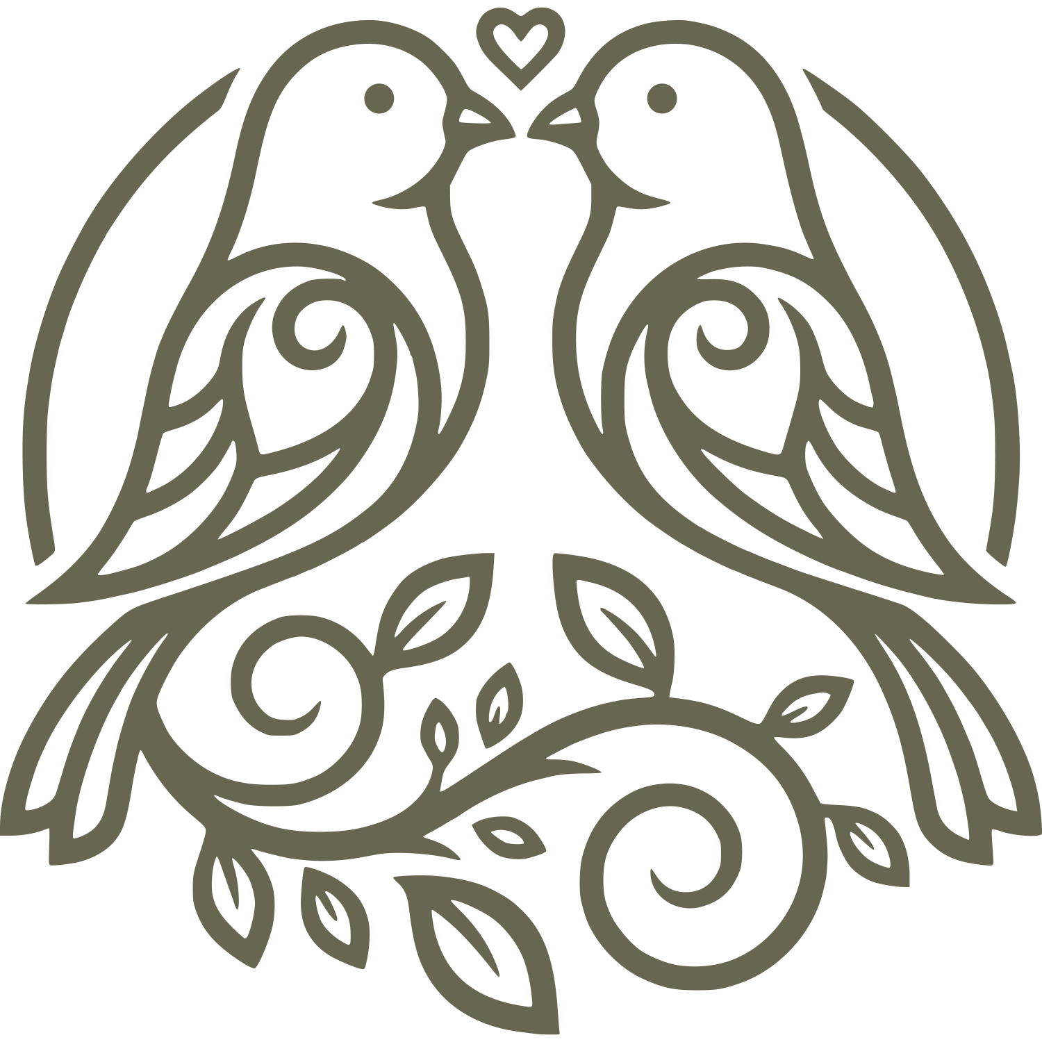 Love Birds Delrin Leather Stamp