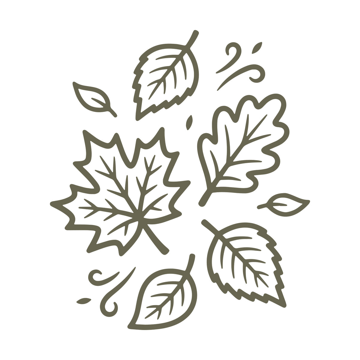 Fall Leaves Delrin Leather Stamp