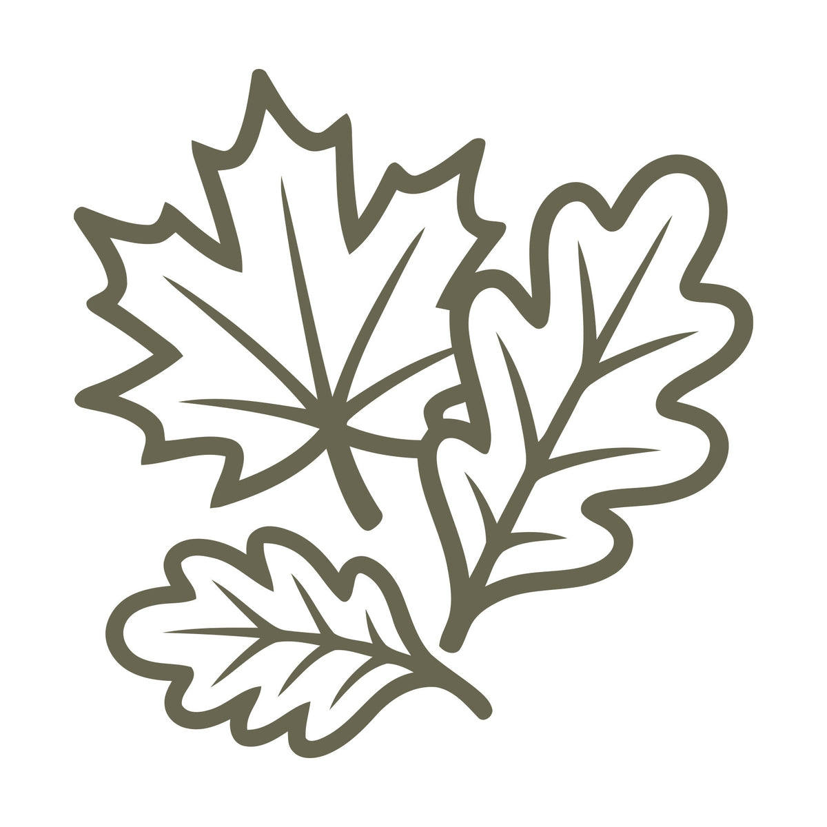 Fall Leaves Delrin Leather Stamp