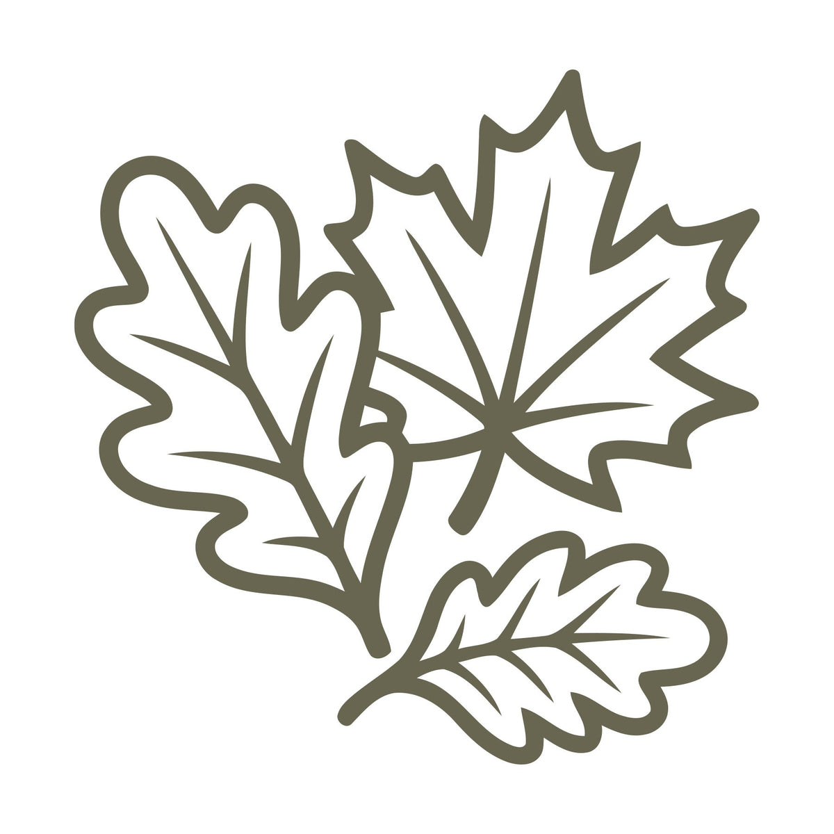 Fall Leaves Delrin Leather Stamp