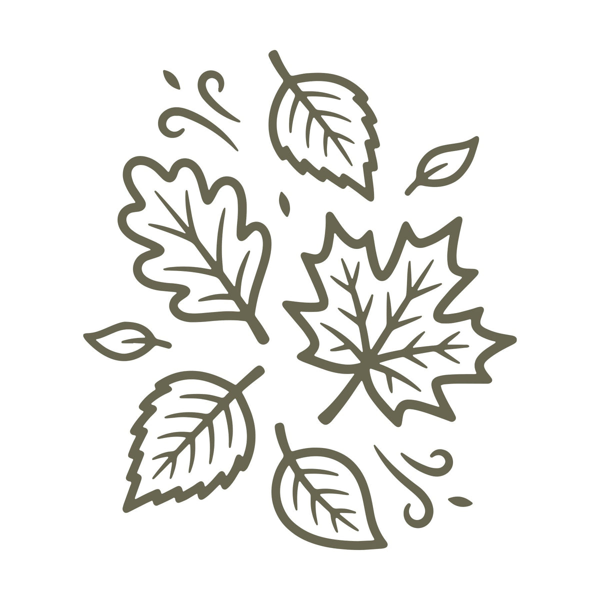 Fall Leaves Delrin Leather Stamp