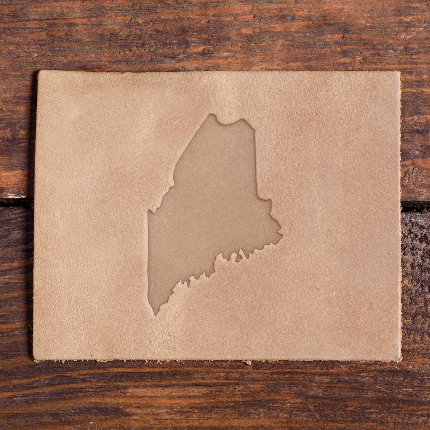 Maine State Shape Delrin Leather Stamp