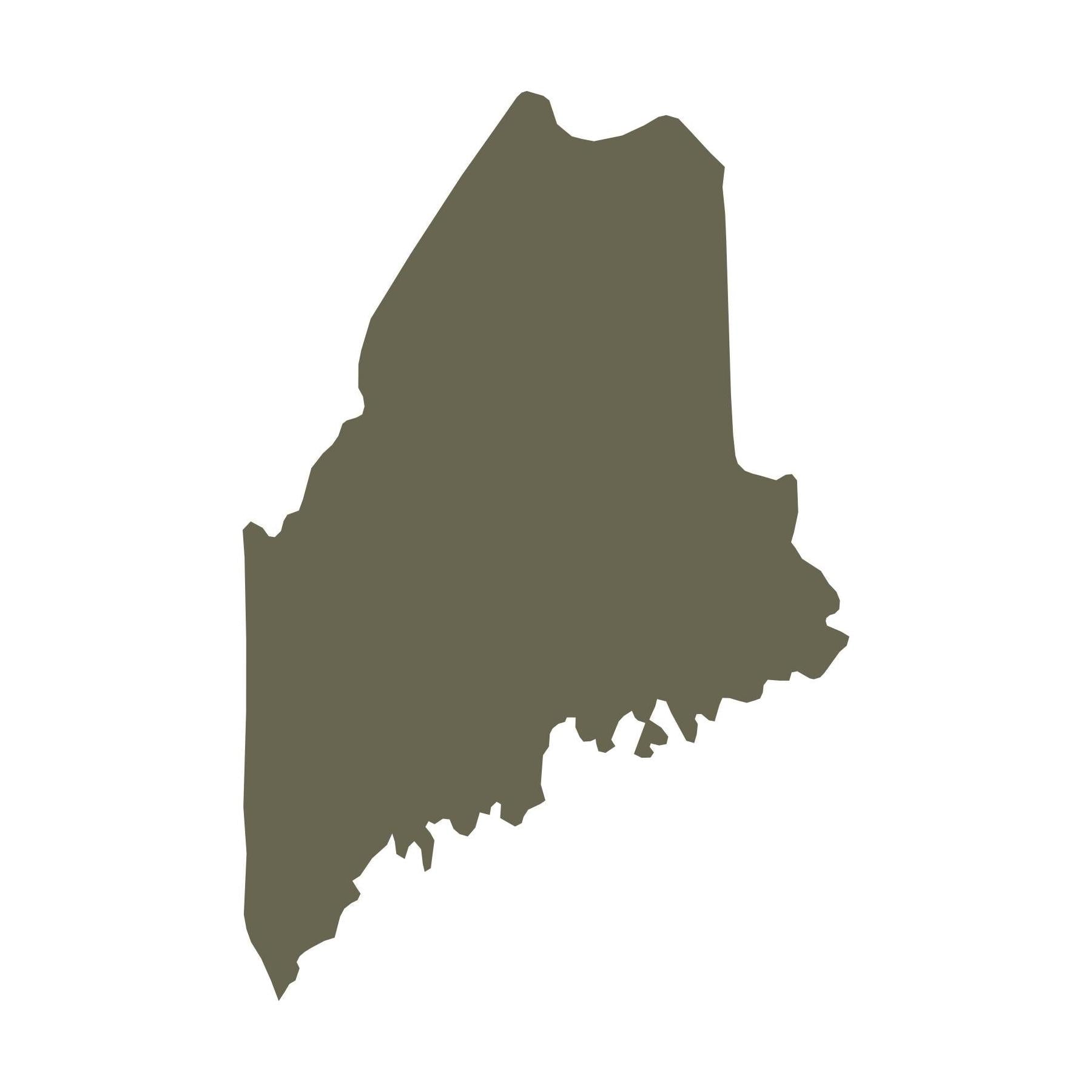 Maine State Shape Delrin Leather Stamp