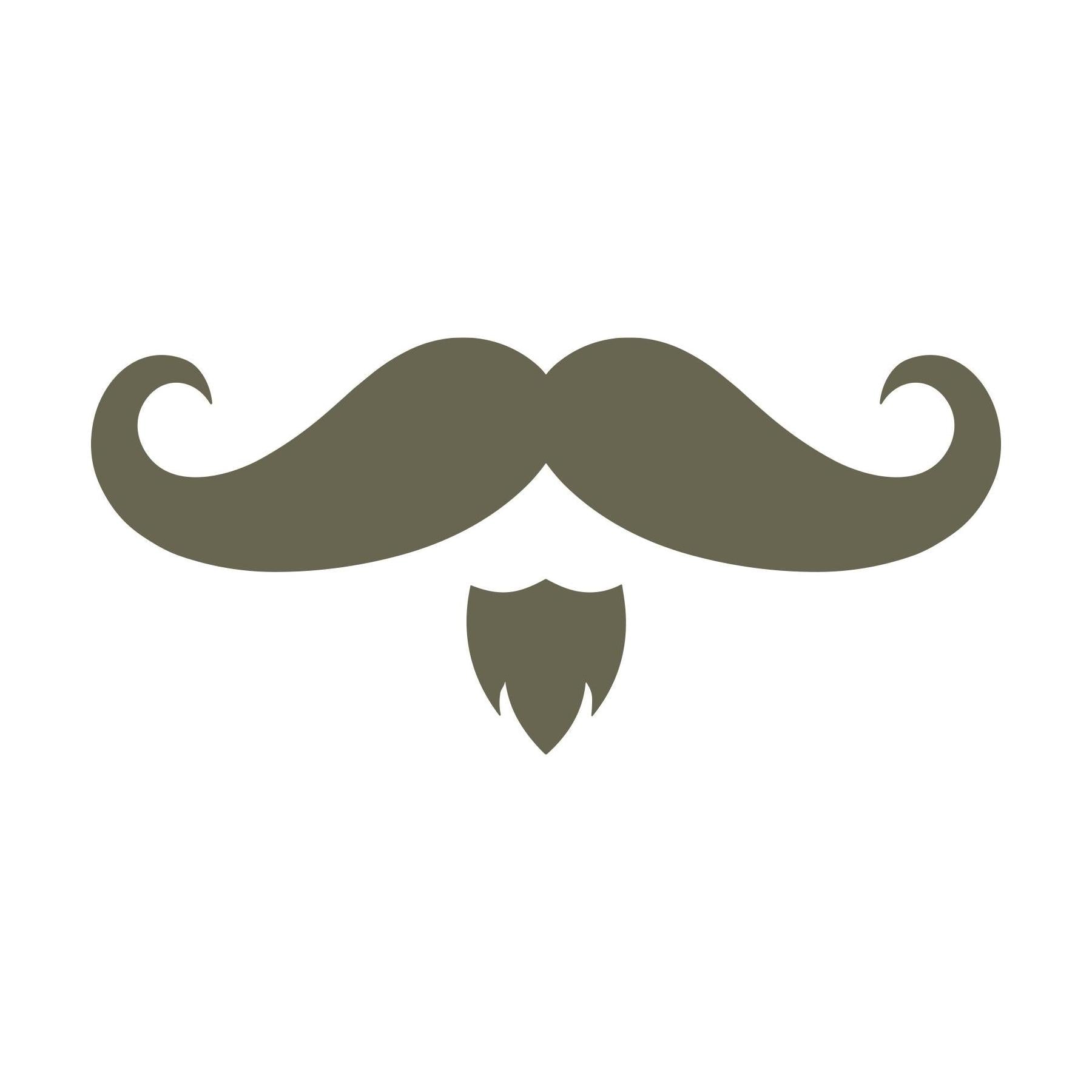 Mustache Delrin Leather Stamp