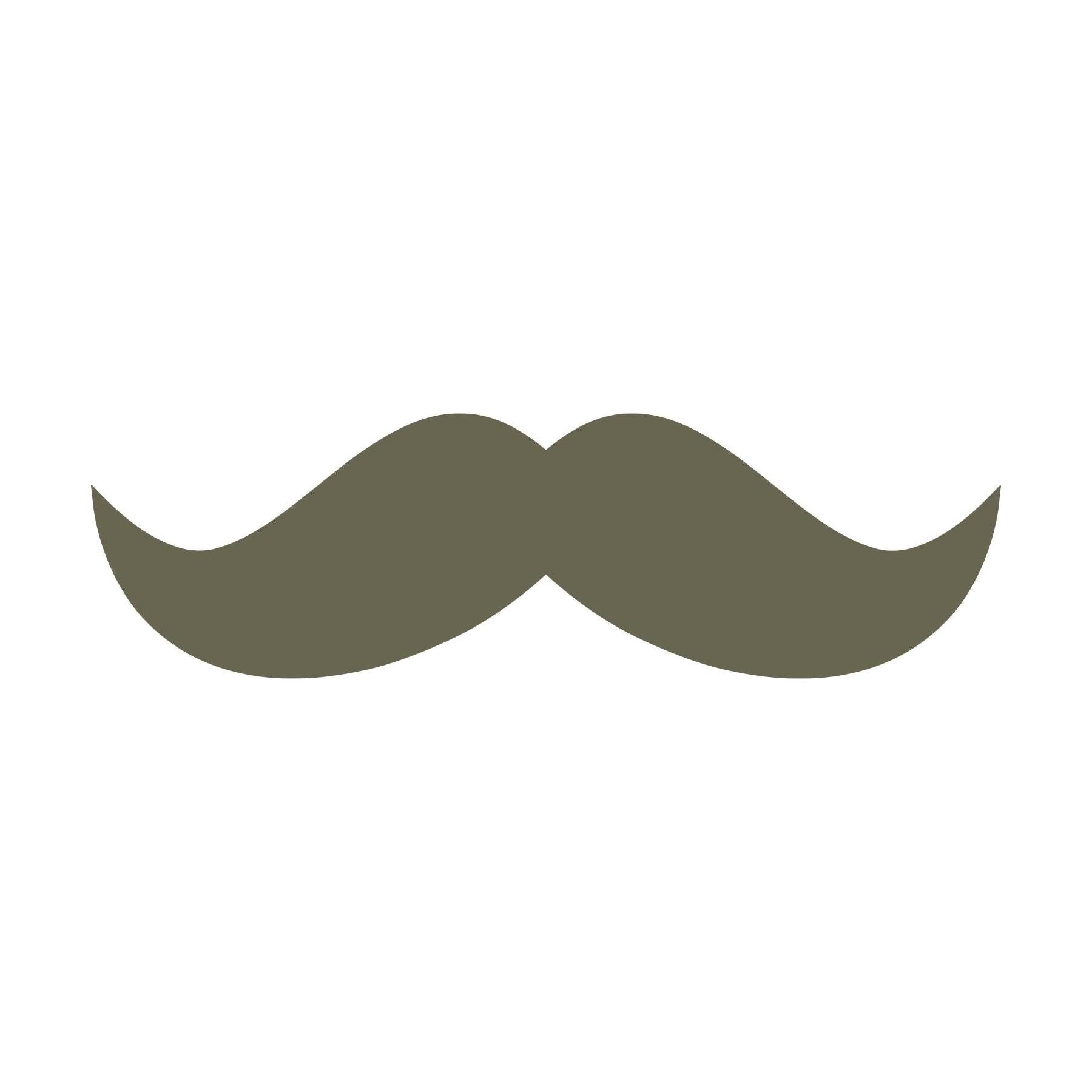 Mustache Delrin Leather Stamp