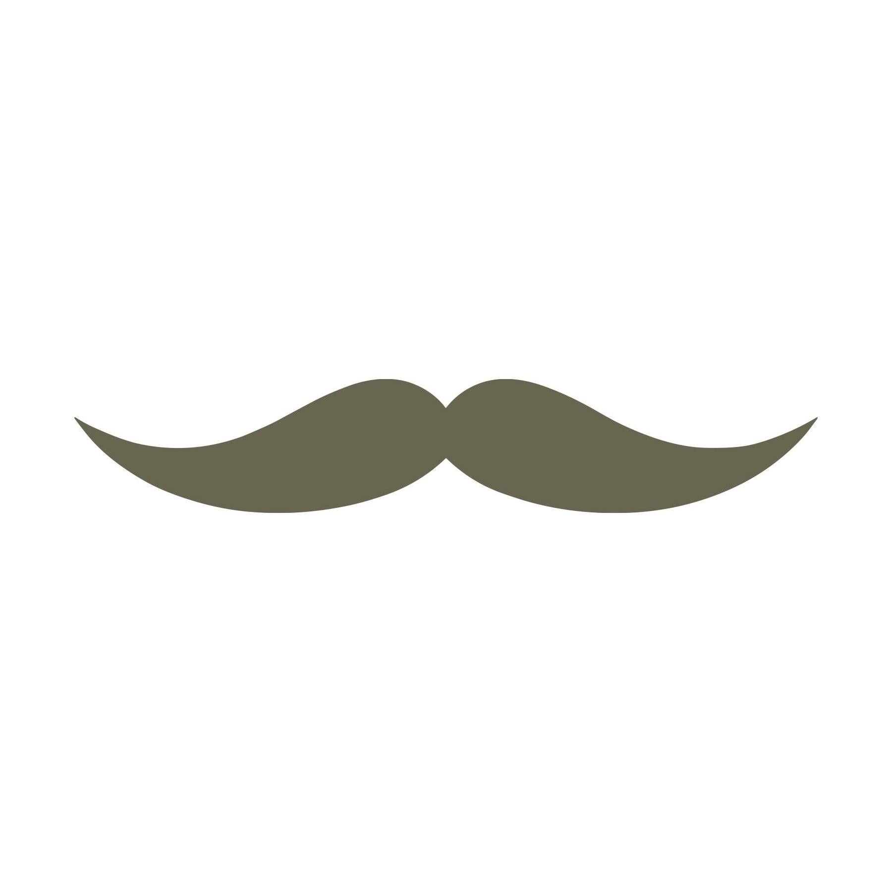 Mustache Delrin Leather Stamp