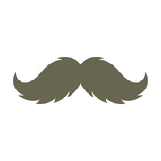 Bushy Mustache Delrin Leather Stamp