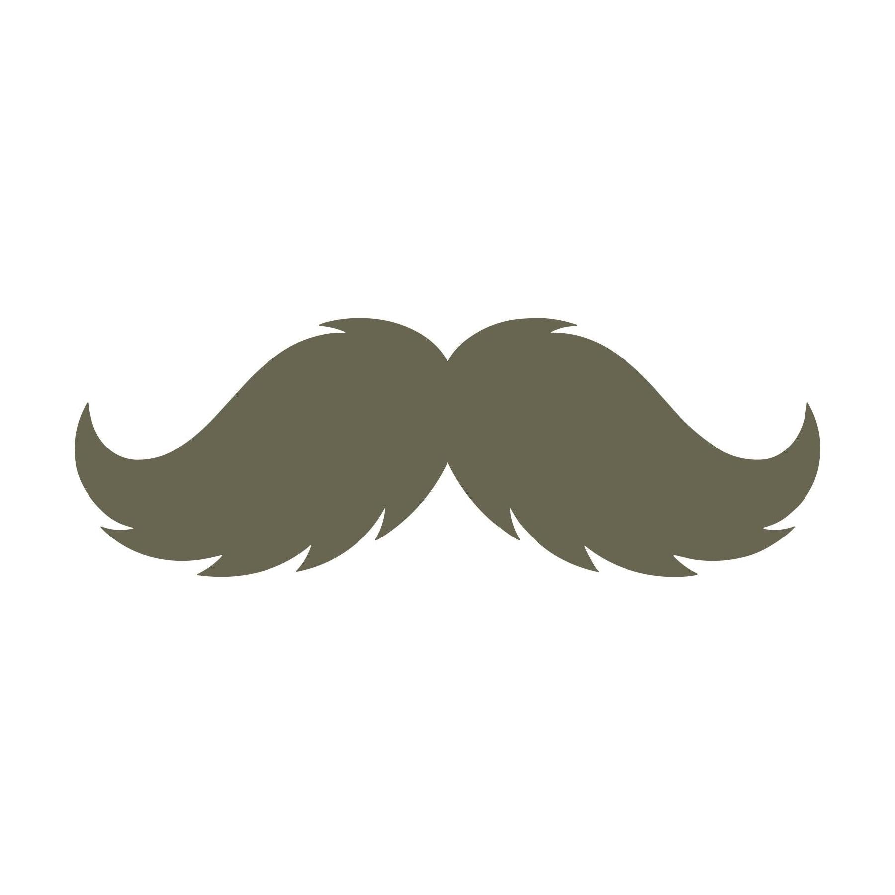 Bushy Mustache Delrin Leather Stamp