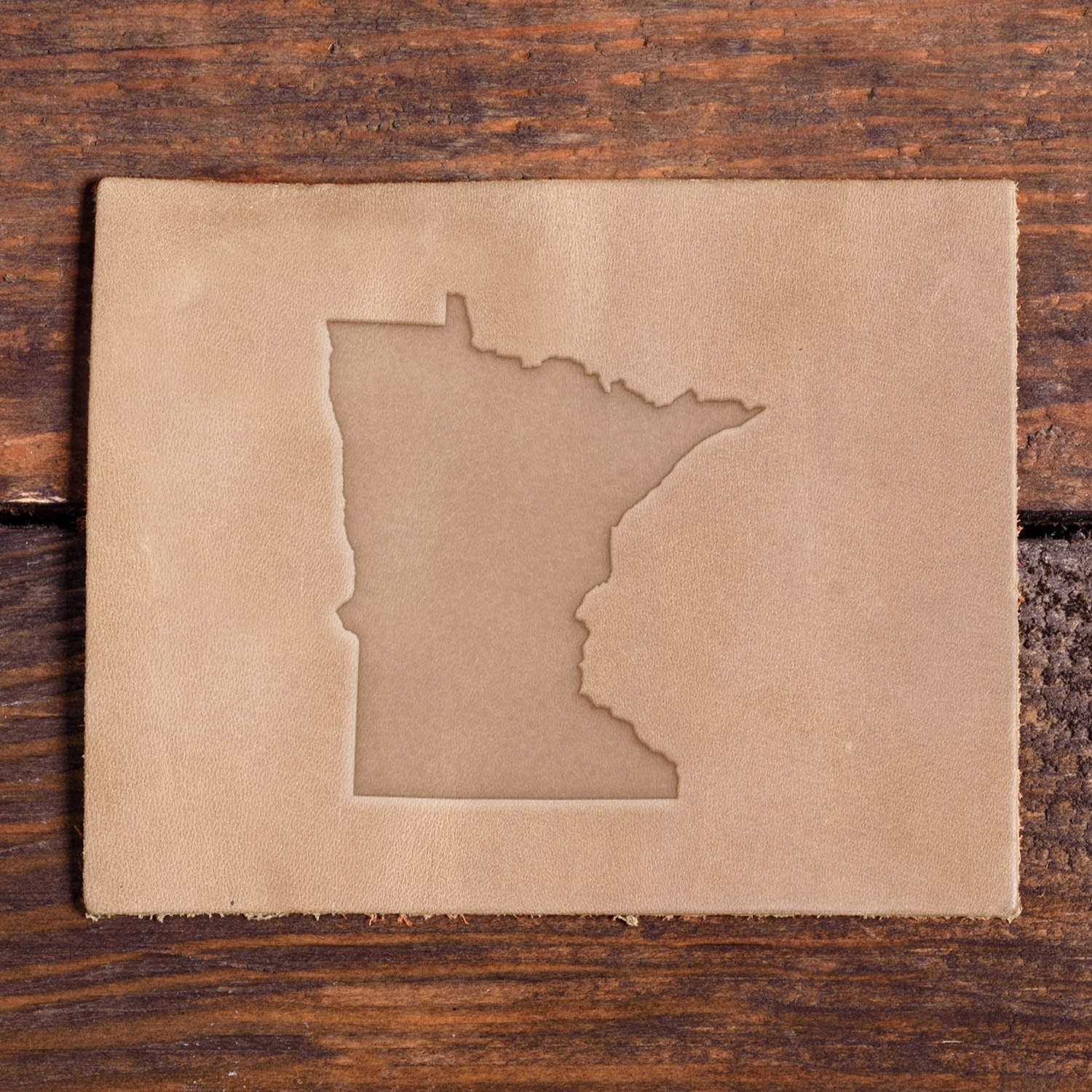 Minnesota State Shape Delrin Leather Stamp
