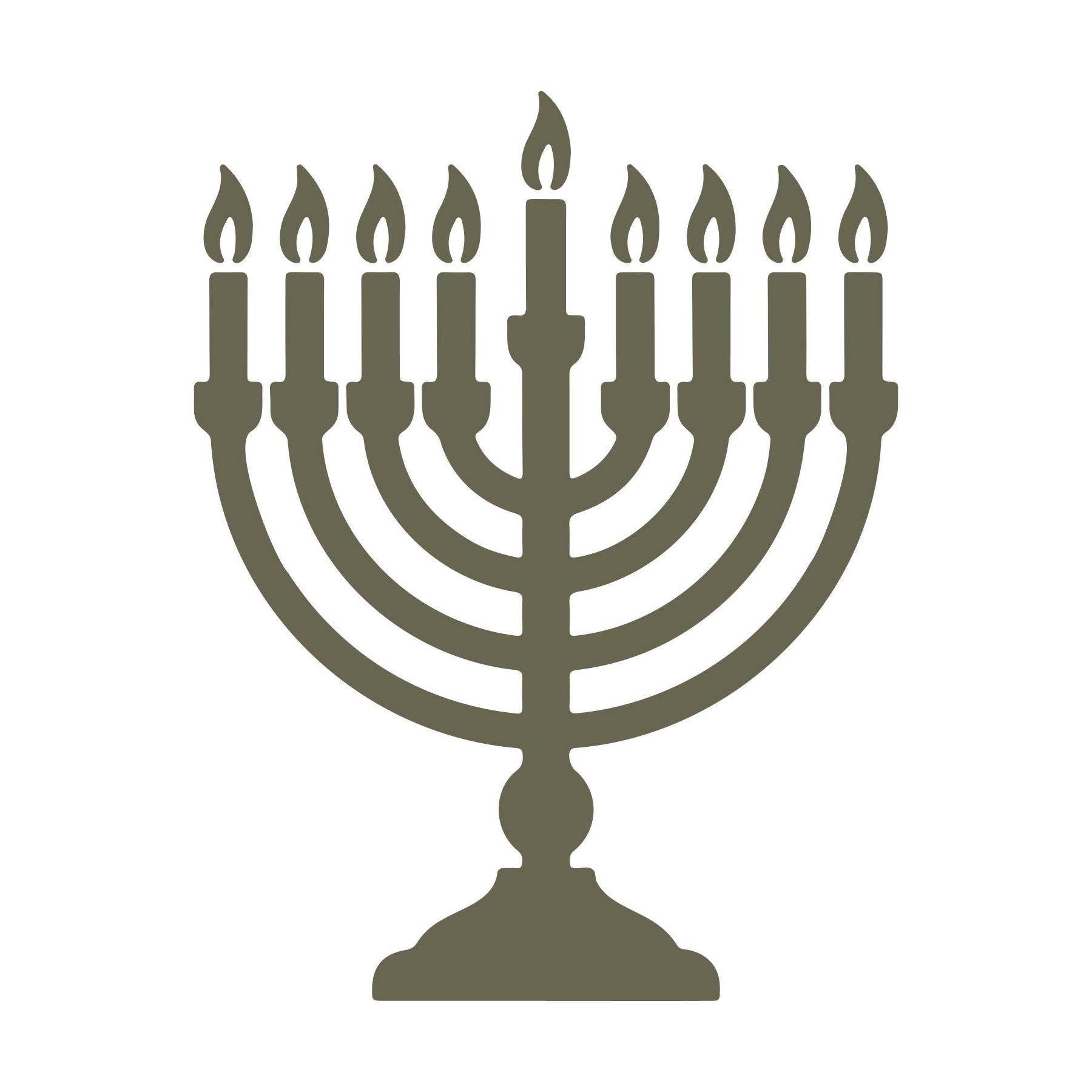 Menorah Delrin Leather Stamp